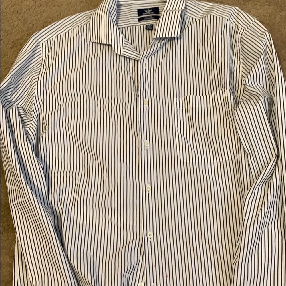 MENS STRIPED COLLARD SHIRT